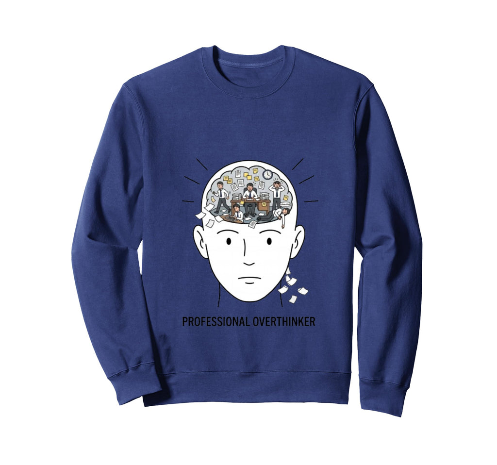Professional Overthinker Sweatshirt - Aesthetic Graphic Men Women - T-Shirt, Sweatshirt, Hoodie
