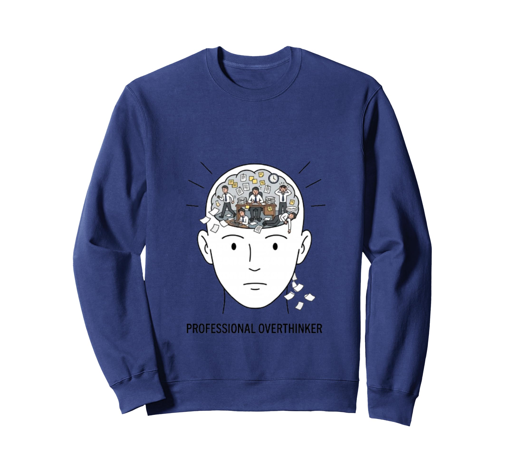 Professional Overthinker Sweatshirt - Aesthetic Graphic Men Women - T-Shirt, Sweatshirt, Hoodie