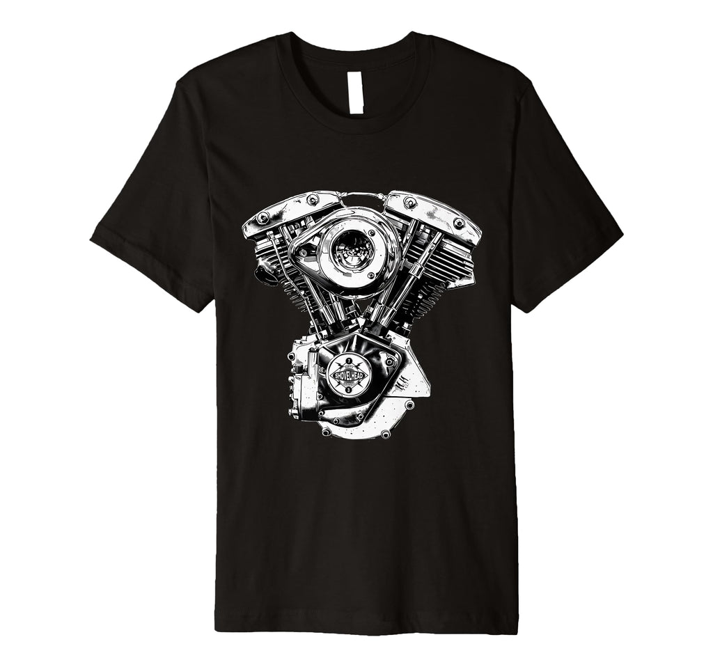 1973 Shovelhead Motorcycle Hd Engine T-Shirt - Custom Art Print Unisex - T-Shirt, Sweatshirt, Hoodie