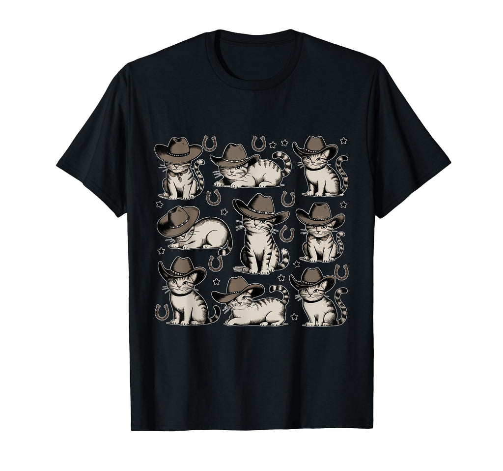 Cowboy Cats And Kittens Western T-Shirt - Fun Novelty Design Men Women - T-Shirt, Sweatshirt, Hoodie