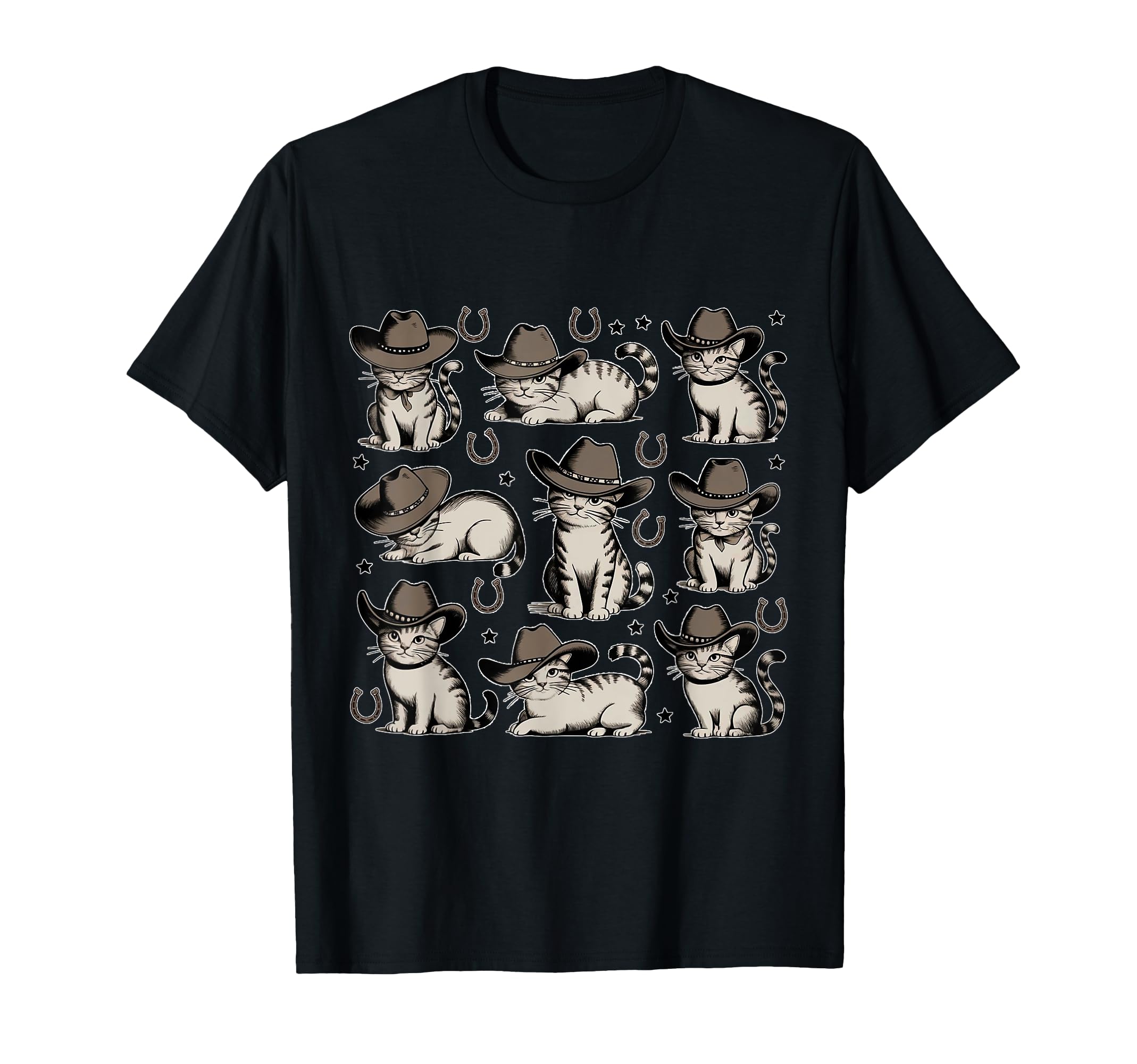 Cowboy Cats And Kittens Western T-Shirt - Fun Novelty Design Men Women - T-Shirt, Sweatshirt, Hoodie