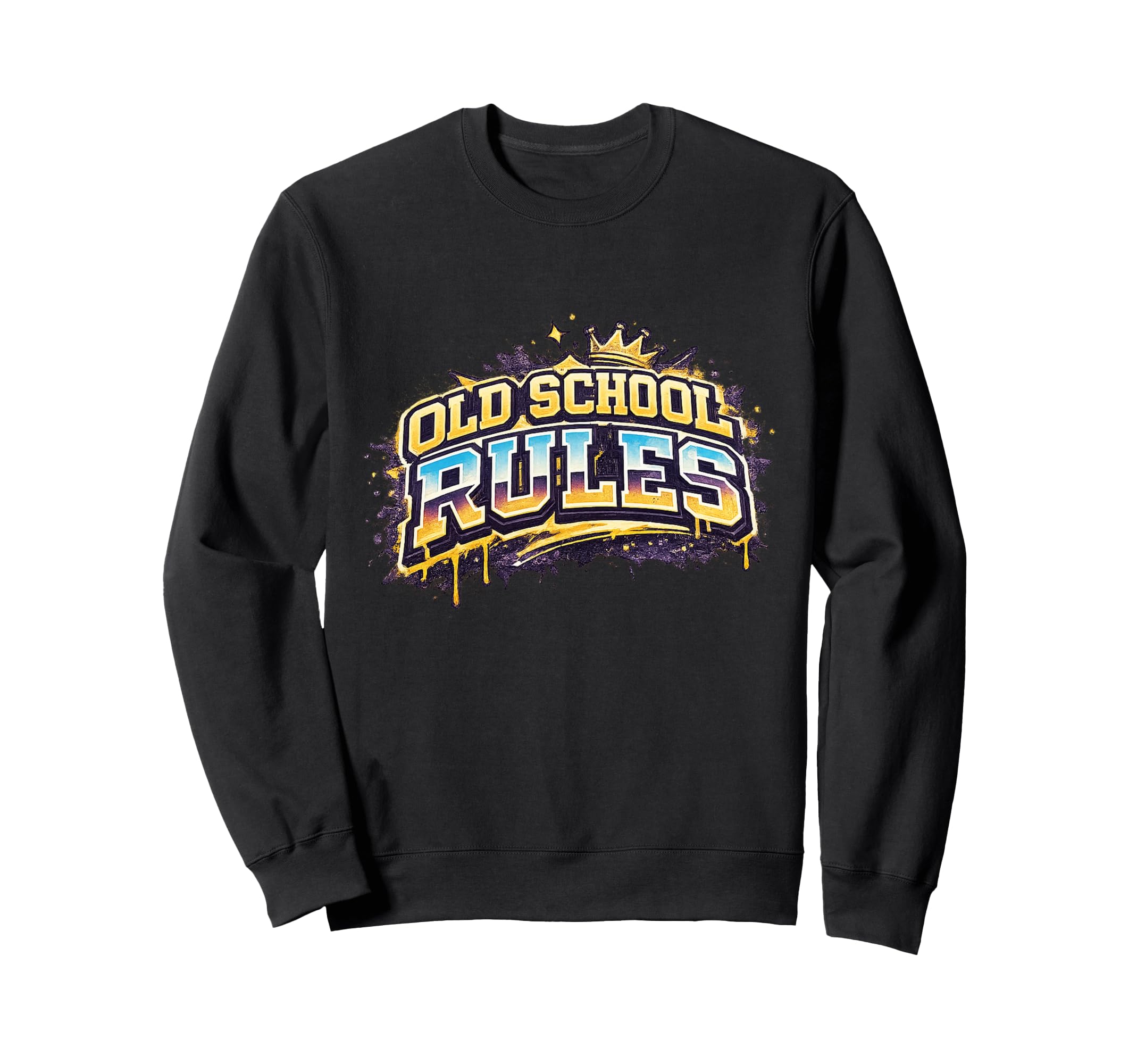Old School Rules Sweatshirt - Aesthetic Graphic Unisex - T-Shirt, Sweatshirt, Hoodie