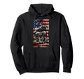 Motorcycle American Flag Patriotic Hoodie - Casual Everyday Wear for Adults - T-Shirt, Sweatshirt, Hoodie