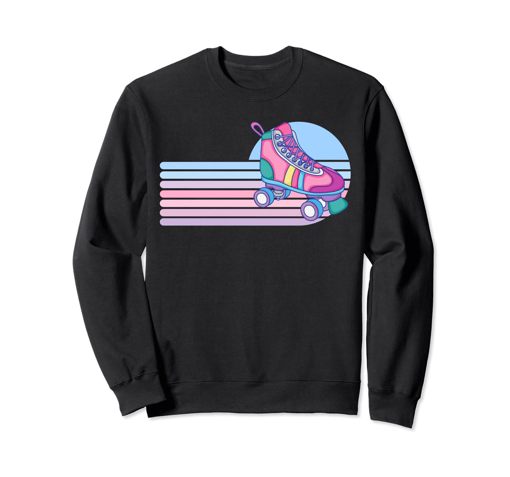 Sunset 70S Roller Skating Skate Night Sweatshirt - Custom Art Print Unisex - T-Shirt, Sweatshirt, Hoodie