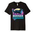 Bernese Mountain Dog Synthwave Aesthetic Dog T-Shirt - Graphic Print Unisex - T-Shirt, Sweatshirt, Hoodie