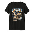 Pug 80S Dog Lover Funny 90S Tri Blend T-Shirt - Custom Art Print for Adults - T-Shirt, Sweatshirt, Hoodie