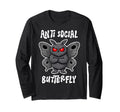 Anti Social Butterfly Funny Introvert T-Shirt - Minimalist Print Men Women - T-Shirt, Sweatshirt, Hoodie
