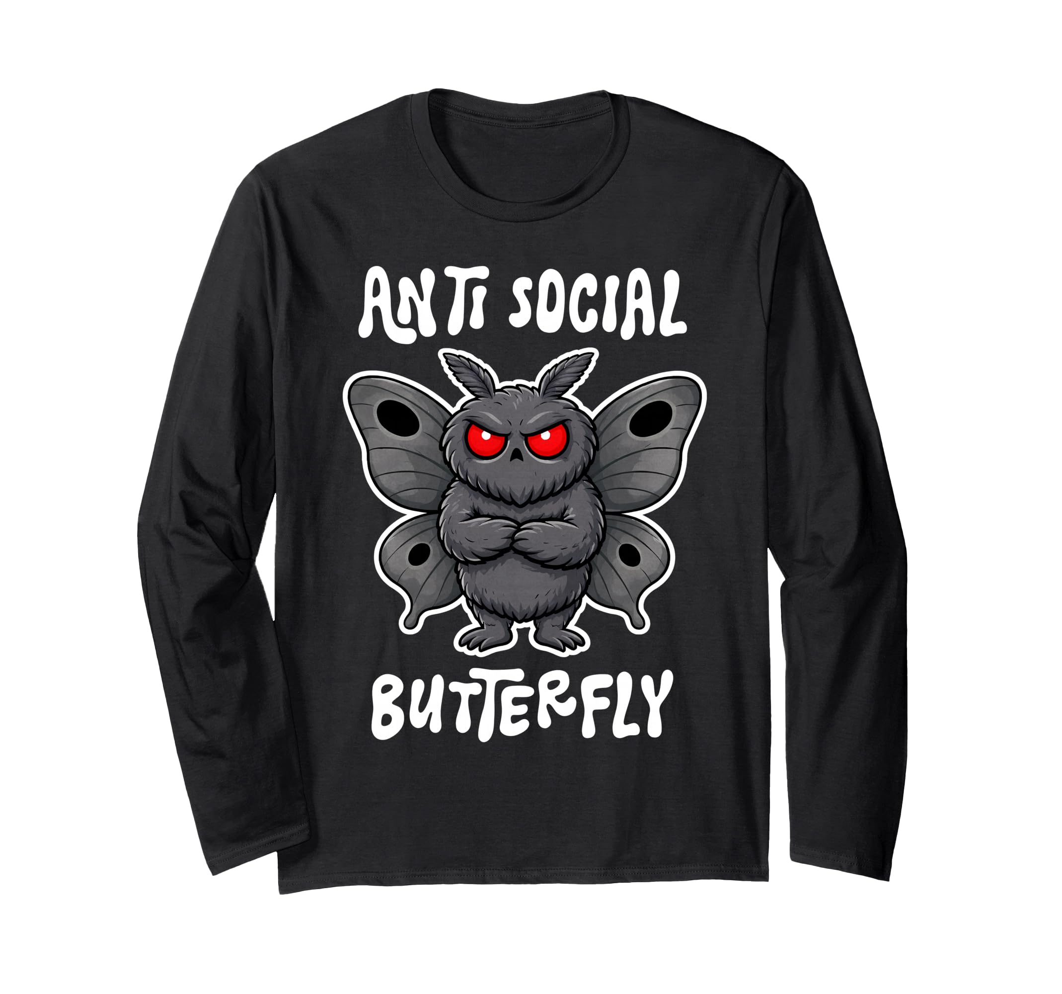 Anti Social Butterfly Funny Introvert T-Shirt - Minimalist Print Men Women - T-Shirt, Sweatshirt, Hoodie