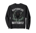 Antisocial Butterfly Sweatshirt - Minimalist Print Men Women - T-Shirt, Sweatshirt, Hoodie
