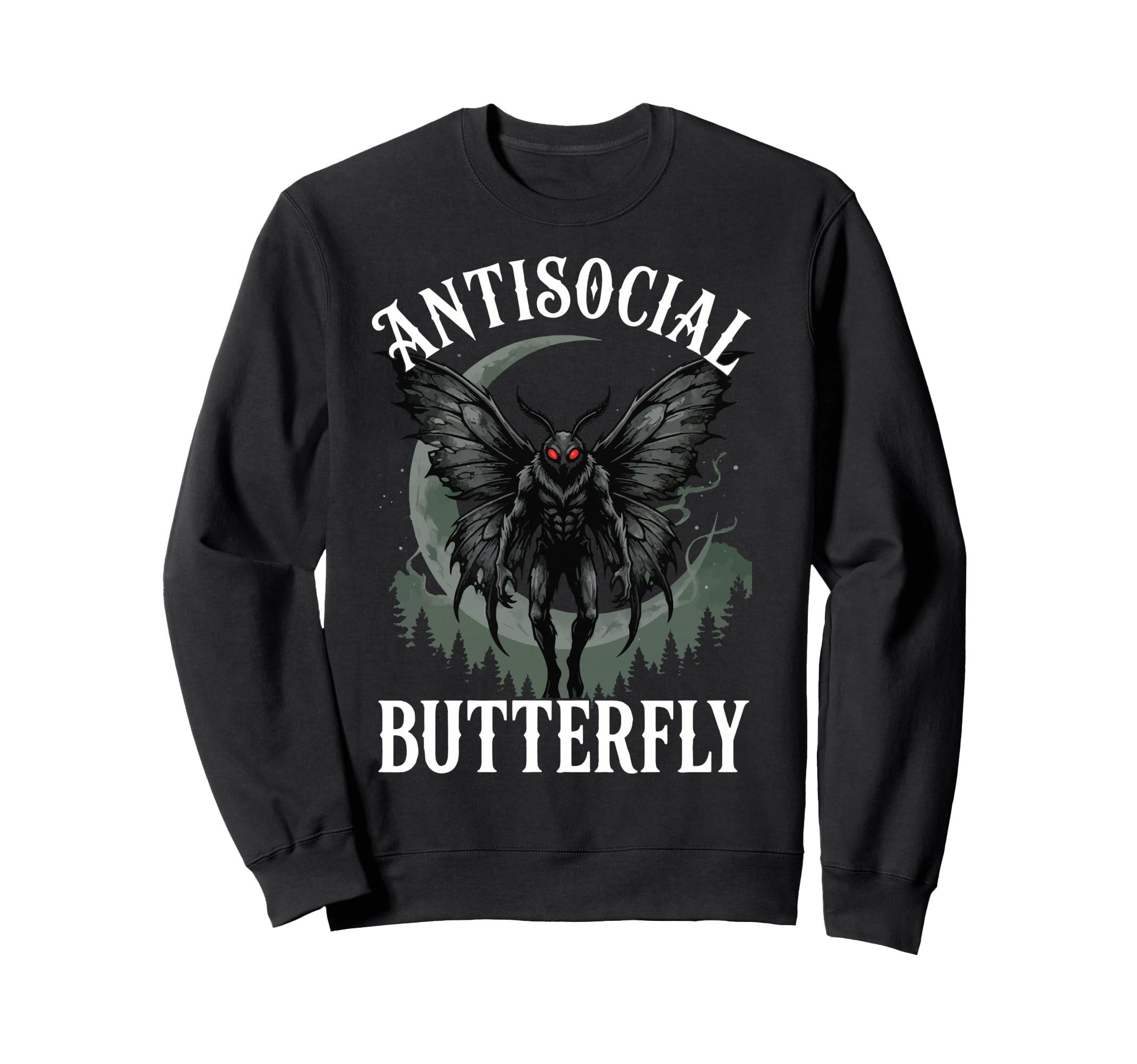 Antisocial Butterfly Sweatshirt - Minimalist Print Men Women - T-Shirt, Sweatshirt, Hoodie
