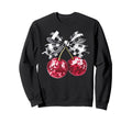 Disco Ball Checkered Coquette Bow Sweatshirt - Novelty Apparel Unisex - T-Shirt, Sweatshirt, Hoodie