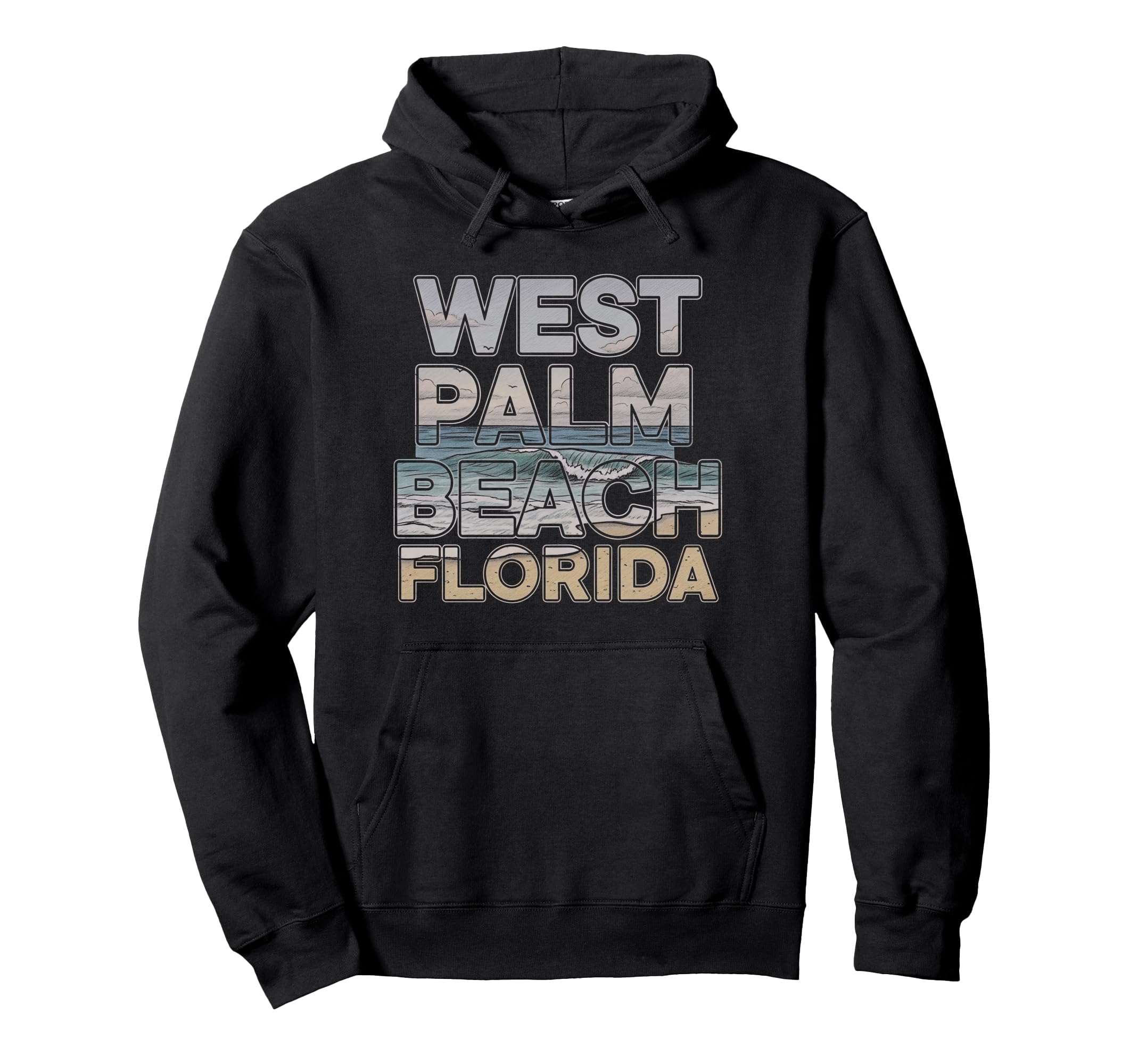 West Palm Beach Florida Hoodie - Fun Novelty Design Men Women - T-Shirt, Sweatshirt, Hoodie