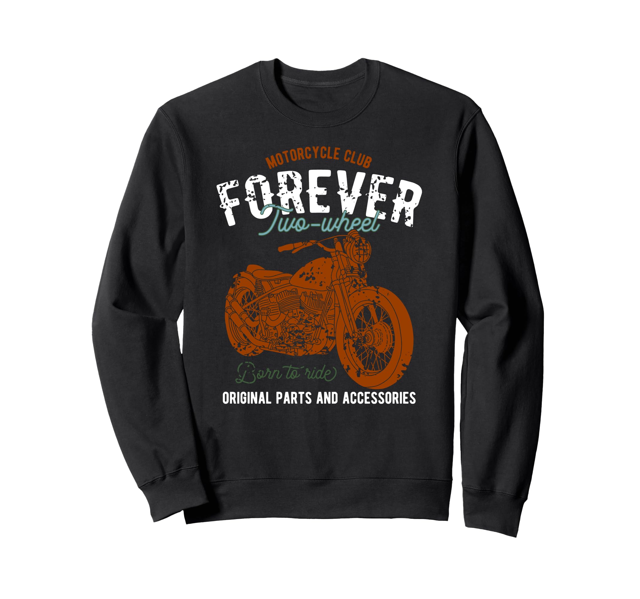 Forever Two Wheel Motorcycle Sweatshirt - Custom Art Print for Adults - T-Shirt, Sweatshirt, Hoodie