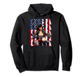 Motorcycle American Flag Helmet Biker Hoodie - Novelty Apparel Men Women - T-Shirt, Sweatshirt, Hoodie