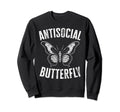 Antisocial Butterfly Introverts Sweatshirt - Aesthetic Graphic Men Women - T-Shirt, Sweatshirt, Hoodie