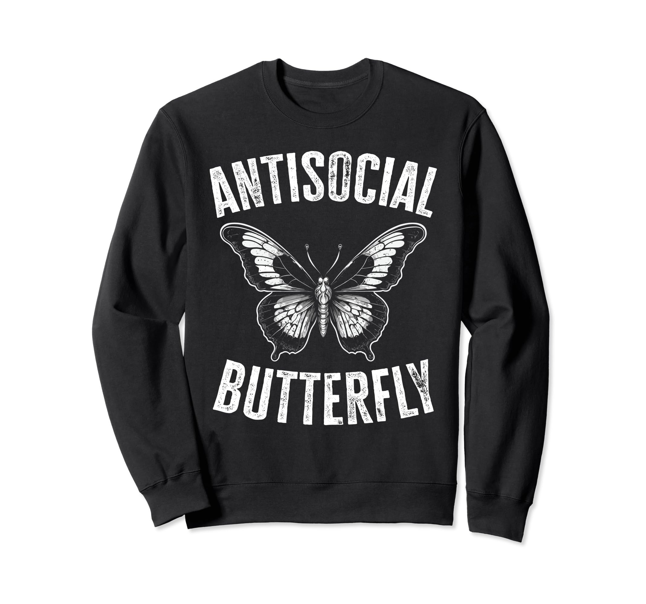Antisocial Butterfly Introverts Sweatshirt - Aesthetic Graphic Men Women - T-Shirt, Sweatshirt, Hoodie