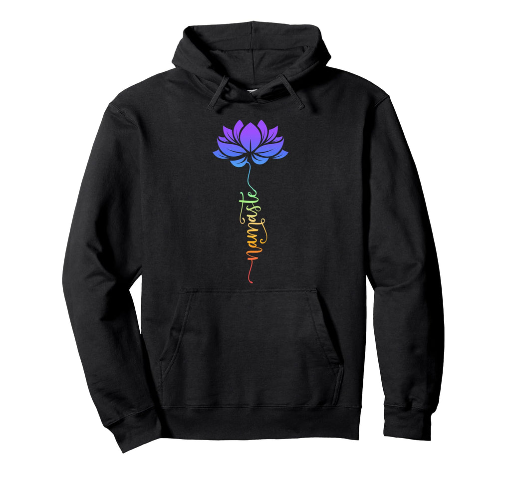 Namaste Lotus Flower Meditation Yoga Hoodie - Trendy Graphic Unisex - T-Shirt, Sweatshirt, Hoodie