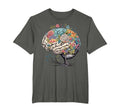 Floral Anatomical Brain Tree Mental T-Shirt - Novelty Apparel for Adults - T-Shirt, Sweatshirt, Hoodie
