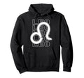 Leo Zodiac Sign Typography Astrology Hoodie - Custom Art Print Unisex - T-Shirt, Sweatshirt, Hoodie
