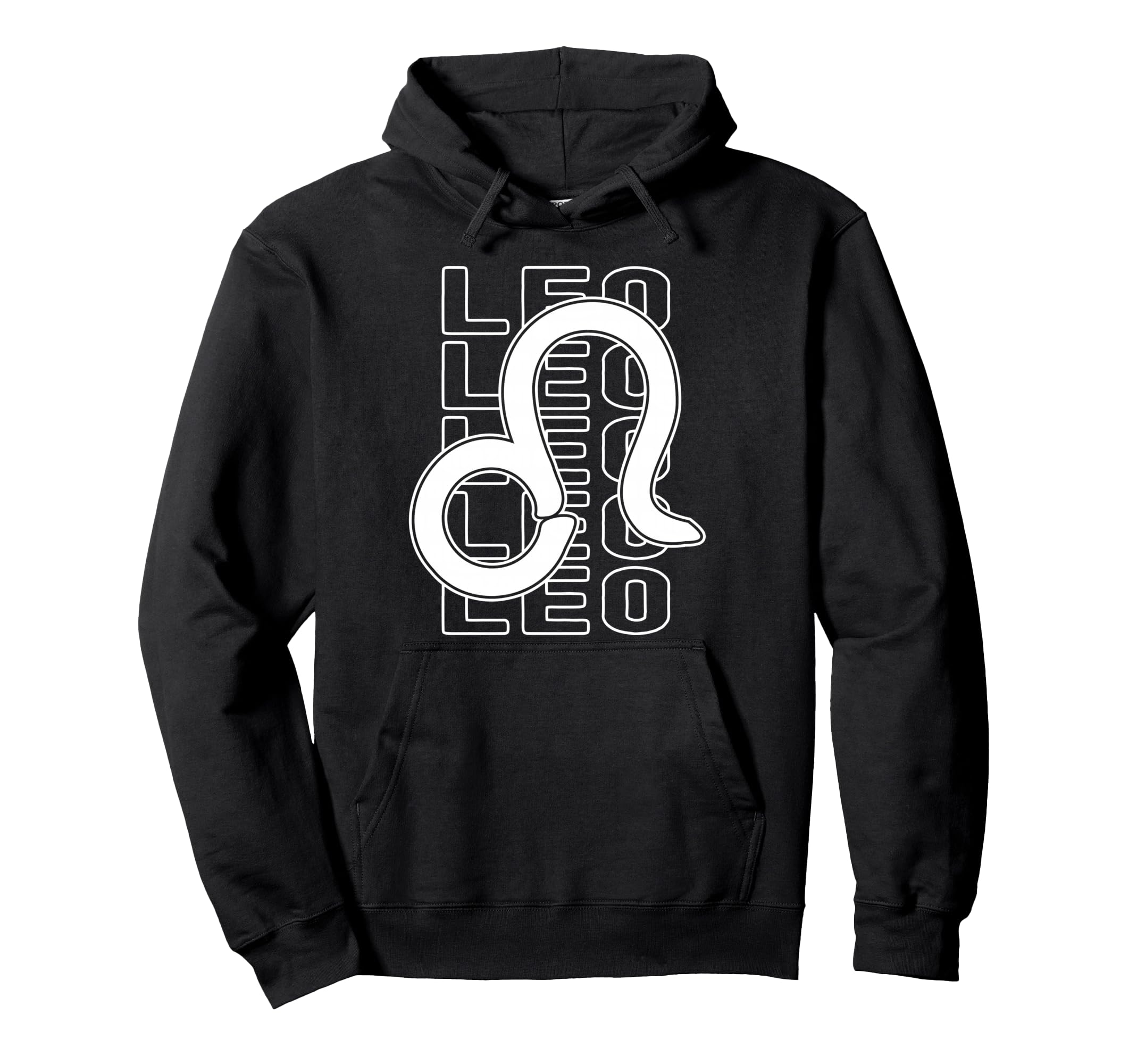 Leo Zodiac Sign Typography Astrology Hoodie - Custom Art Print Unisex - T-Shirt, Sweatshirt, Hoodie