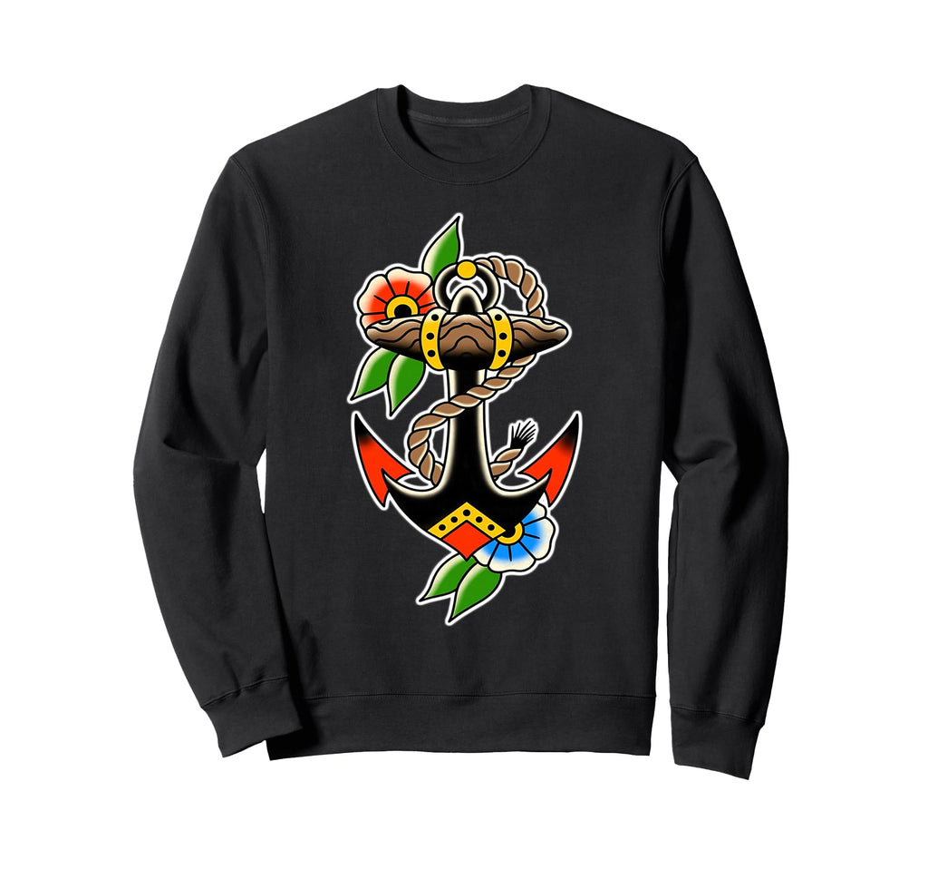Anchor Traditional Tattoo Flash Sweatshirt - Minimalist Print Unisex - T-Shirt, Sweatshirt, Hoodie
