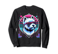 Vaporwave Synthwave Westie West Sweatshirt - Fun Novelty Design for Adults - T-Shirt, Sweatshirt, Hoodie