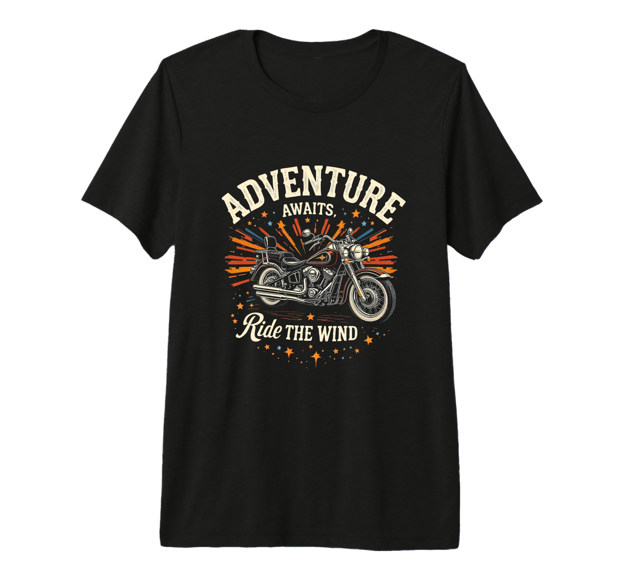 Adventure Awaits Ride Wind Motorcycle T-Shirt - Graphic Print for Adults - T-Shirt, Sweatshirt, Hoodie