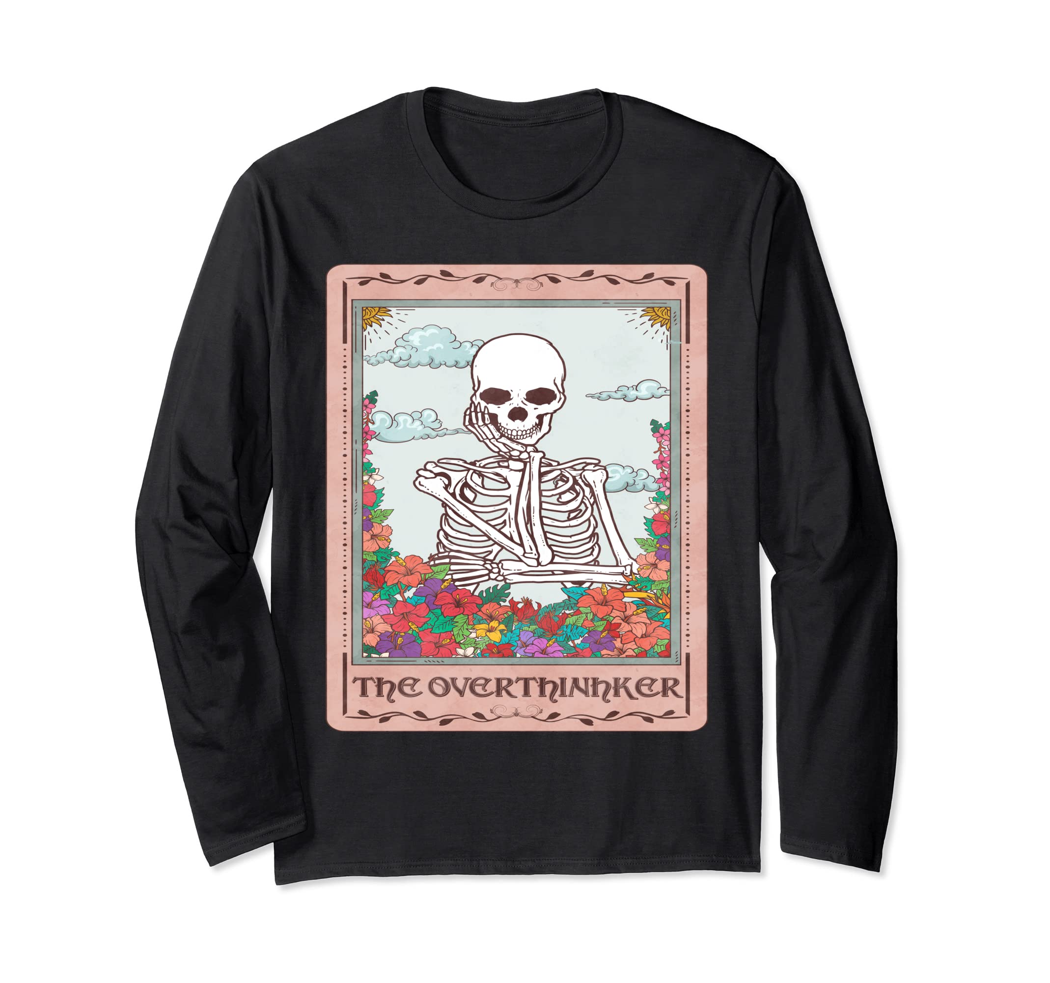 Professional Overthinker Colorful Skull T-Shirt - Graphic Print Unisex - T-Shirt, Sweatshirt, Hoodie