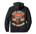 Iced Coffee And Sunshine Beach Sunset Hoodie - Fun Novelty Design Men Women - T-Shirt, Sweatshirt, Hoodie