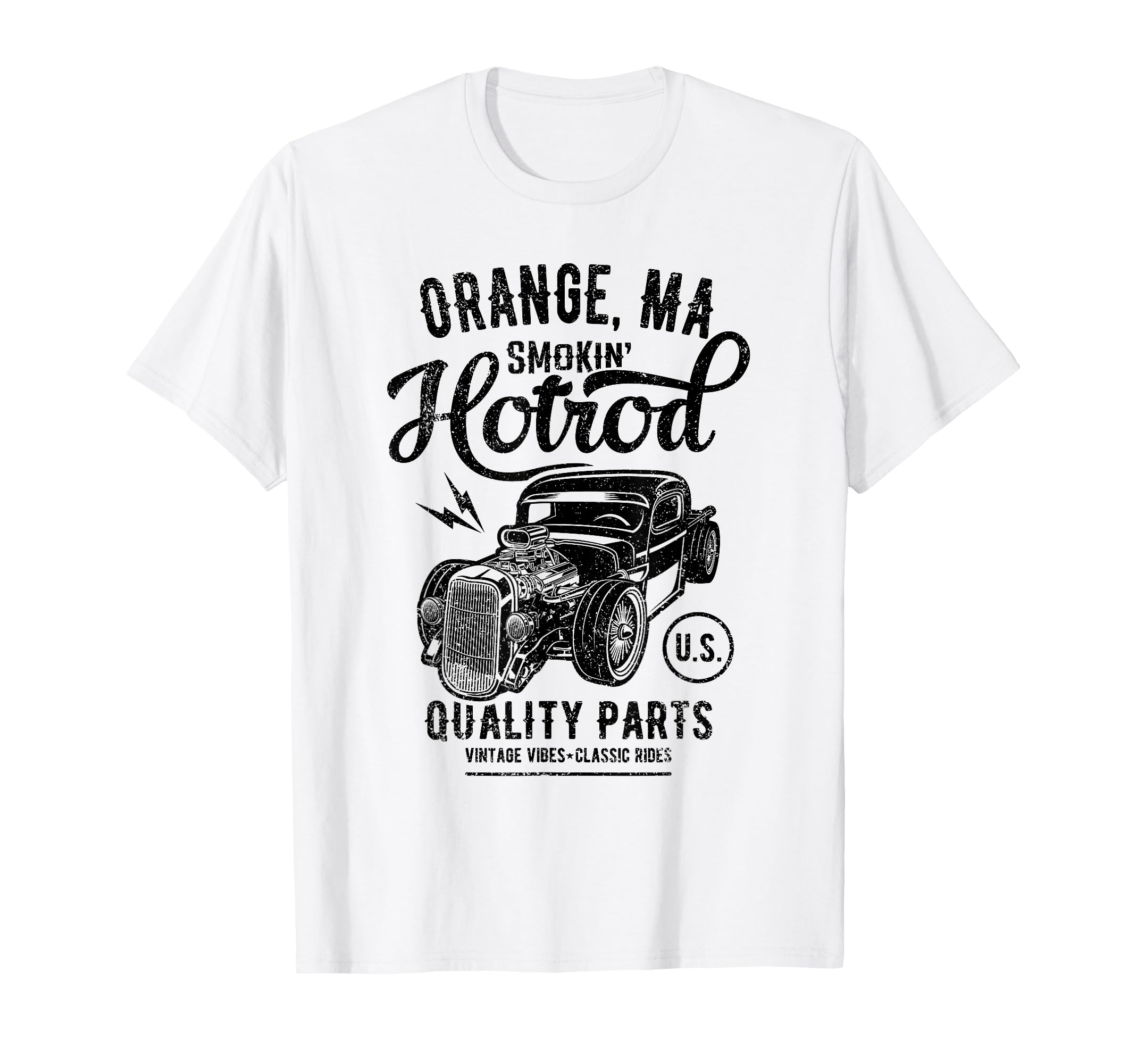 Orange Ma Usa Hotrod Car T-Shirt - Unique Graphic Men Women - T-Shirt, Sweatshirt, Hoodie