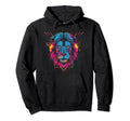 Lion Vaporwave Aesthetic Synthwave 80S Hoodie - Aesthetic Graphic Unisex - T-Shirt, Sweatshirt, Hoodie