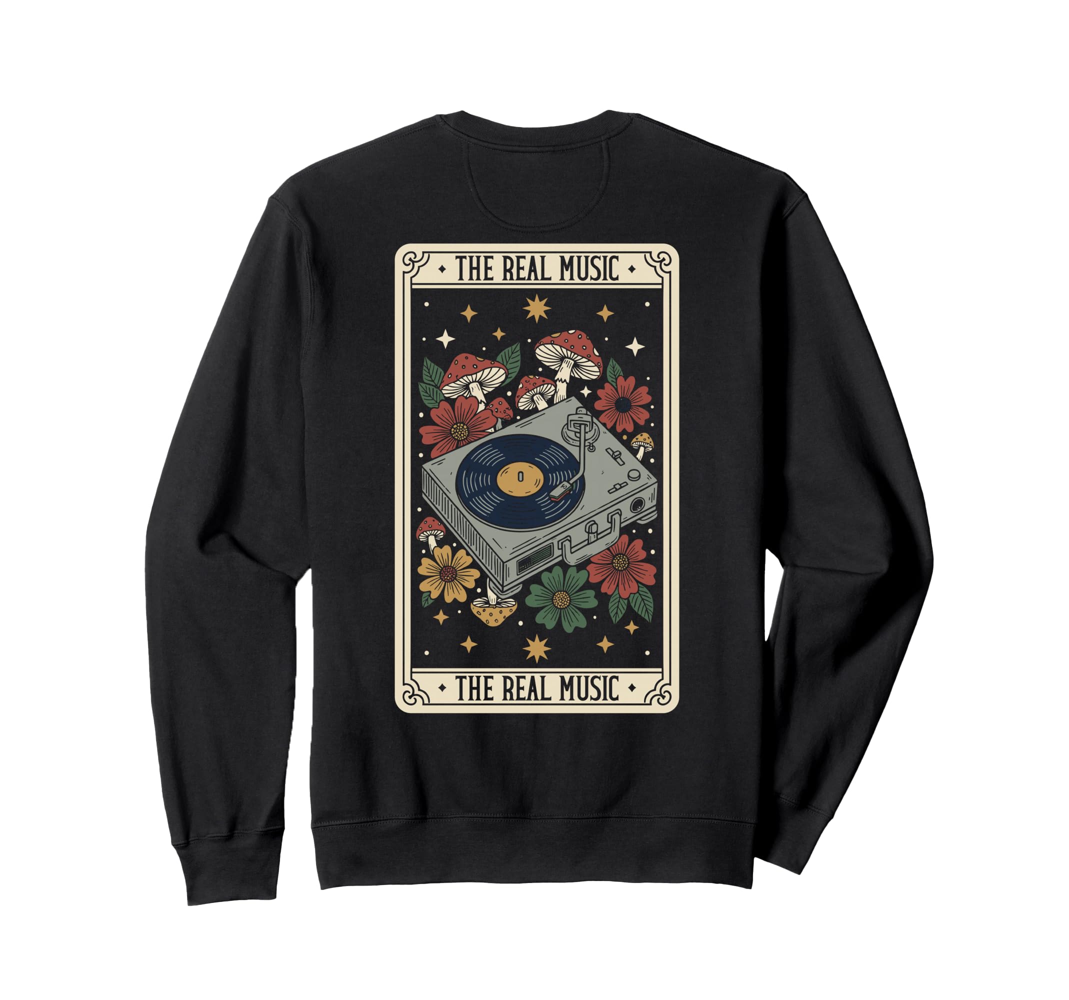 Real Music Vinyl Record Player Sweatshirt - Novelty Apparel Men Women - T-Shirt, Sweatshirt, Hoodie