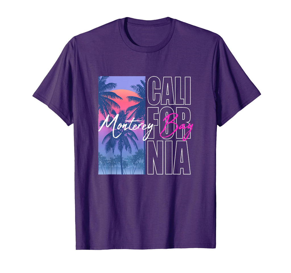Monterey California Synthwave T-Shirt - Fun Novelty Design Men Women - T-Shirt, Sweatshirt, Hoodie