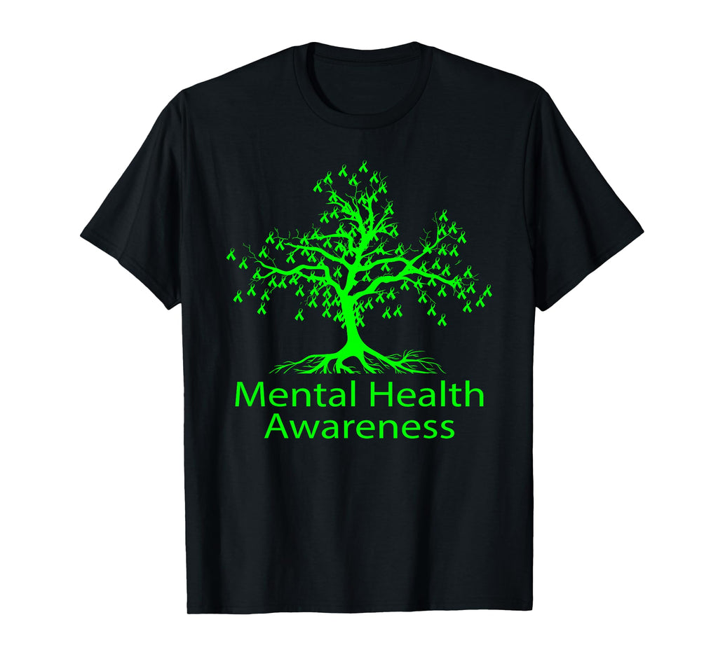 Mental Health Awareness Green Tree T-Shirt - Aesthetic Graphic for Adults - T-Shirt, Sweatshirt, Hoodie