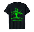 Mental Health Awareness Green Tree T-Shirt - Aesthetic Graphic for Adults - T-Shirt, Sweatshirt, Hoodie