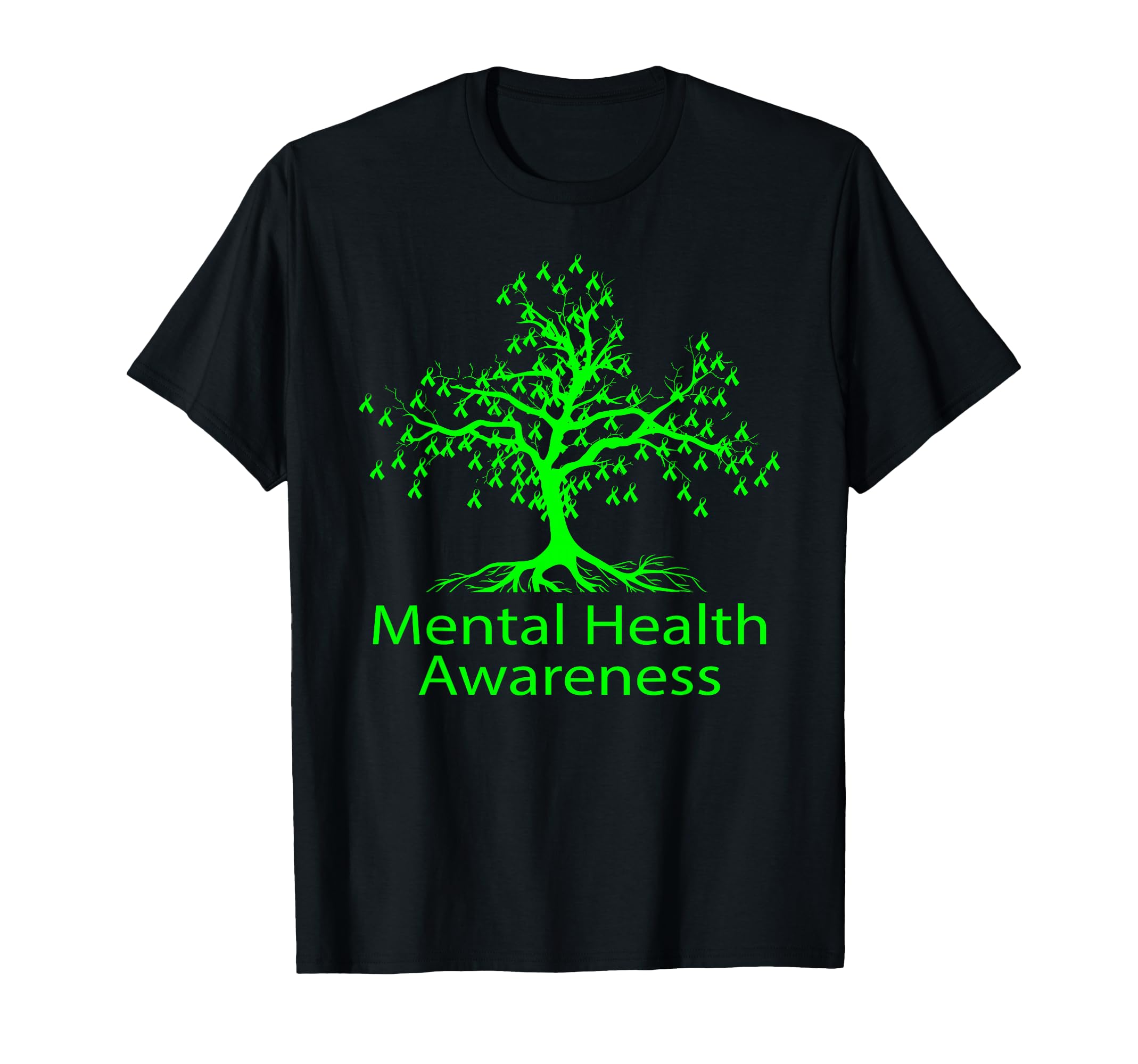 Mental Health Awareness Green Tree T-Shirt - Aesthetic Graphic for Adults - T-Shirt, Sweatshirt, Hoodie