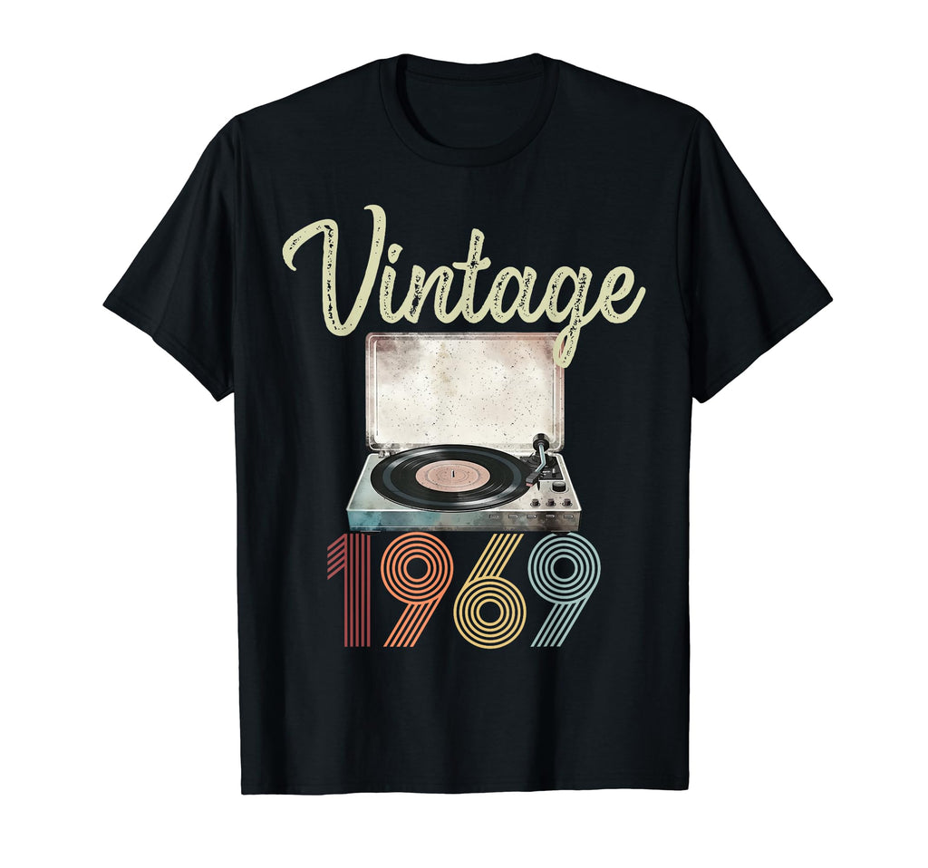 1969 Vinyl Record Player 55Th T-Shirt - Casual Everyday Wear for Adults - T-Shirt, Sweatshirt, Hoodie