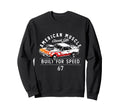 Custom Car American Muscle Car Flame Sweatshirt - Aesthetic Graphic Unisex - T-Shirt, Sweatshirt, Hoodie