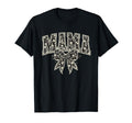 Mama Floral Bow Varsity Typography T-Shirt - Fun Novelty Design Unisex - T-Shirt, Sweatshirt, Hoodie