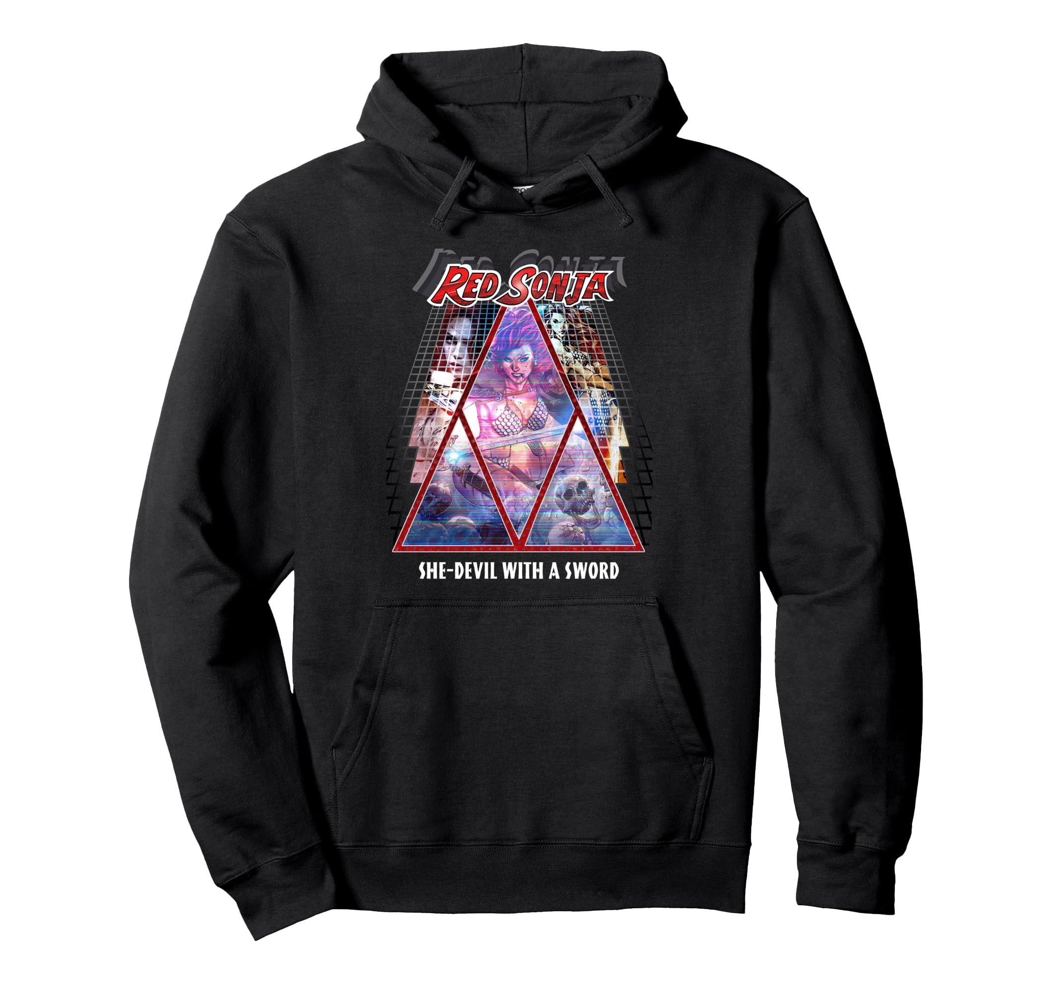 Red Sonja Synthwave Redhead Epic Hoodie - Casual Everyday Wear Men Women - T-Shirt, Sweatshirt, Hoodie