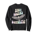 Funny Anti Social Butterfly Club Shy Sweatshirt - Unique Graphic Unisex - T-Shirt, Sweatshirt, Hoodie