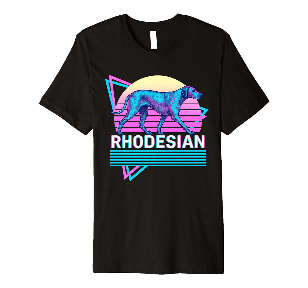 Rhodesian Ridgeback Synthwave T-Shirt - Minimalist Print Men Women - T-Shirt, Sweatshirt, Hoodie