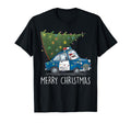 Merry Police Car Tree Police Officers T-Shirt - Minimalist Print Men Women - T-Shirt, Sweatshirt, Hoodie