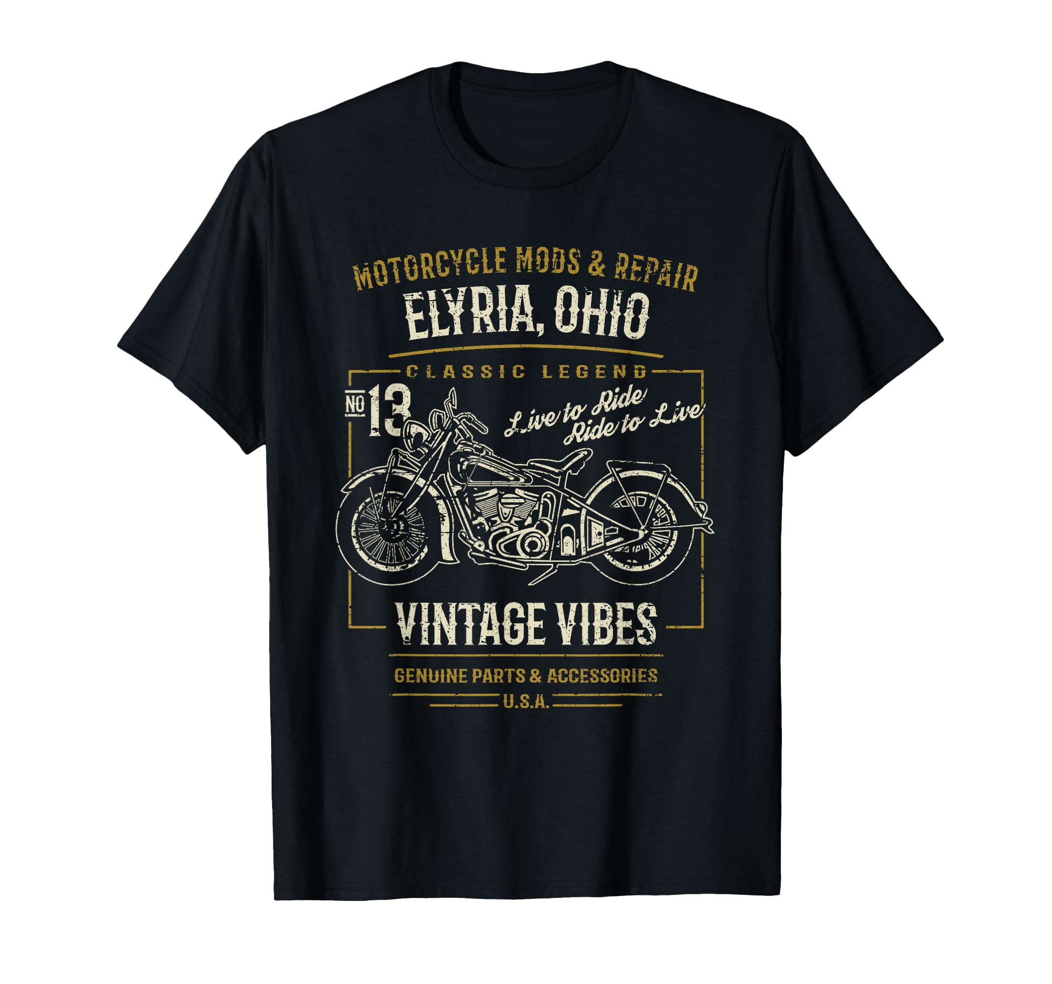 Elyria Oh Usa Distressed T-Shirt - Casual Everyday Wear for Adults - T-Shirt, Sweatshirt, Hoodie