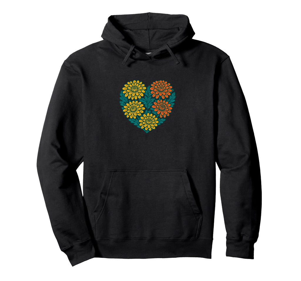 Chrysanthemum Flower Floral Aesthetic Hoodie - Trendy Graphic for Adults - T-Shirt, Sweatshirt, Hoodie