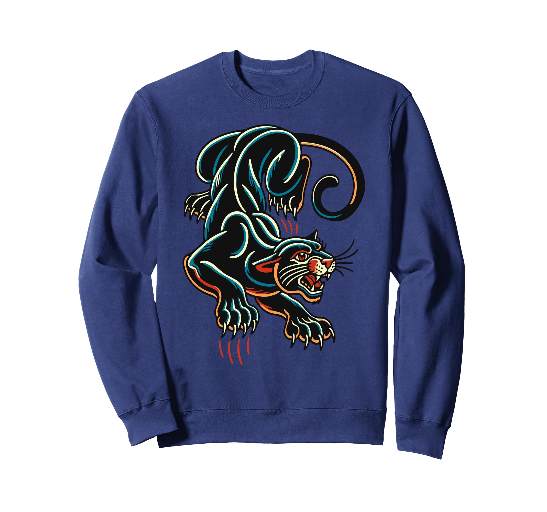 Old School Panther Descending Sweatshirt - Novelty Apparel Unisex - T-Shirt, Sweatshirt, Hoodie