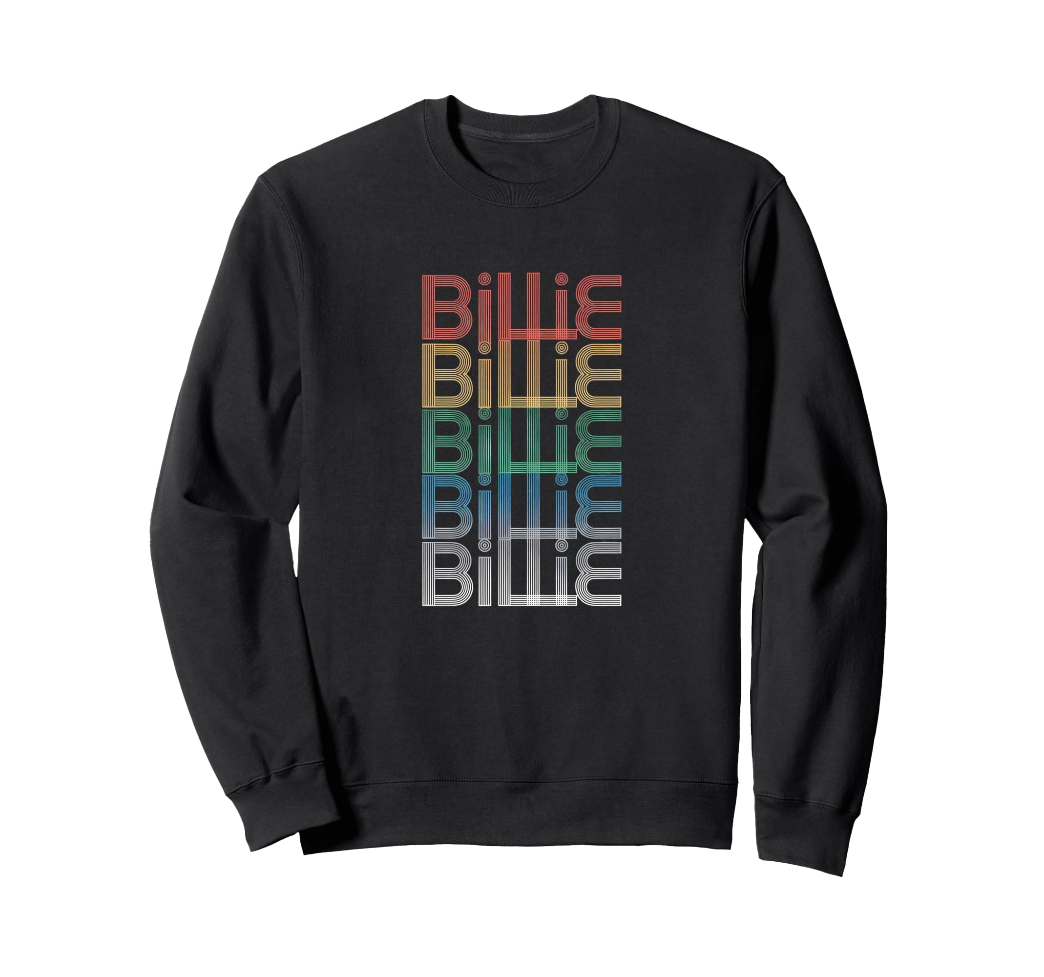 Billie Multicolor Typography Sweatshirt - Custom Art Print Unisex - T-Shirt, Sweatshirt, Hoodie