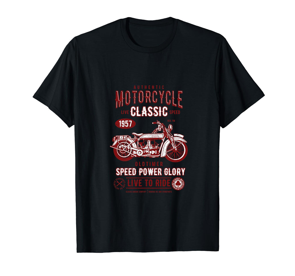 Motorbike Motorcycle Live To Ride T-Shirt - Fun Novelty Design for Adults - T-Shirt, Sweatshirt, Hoodie