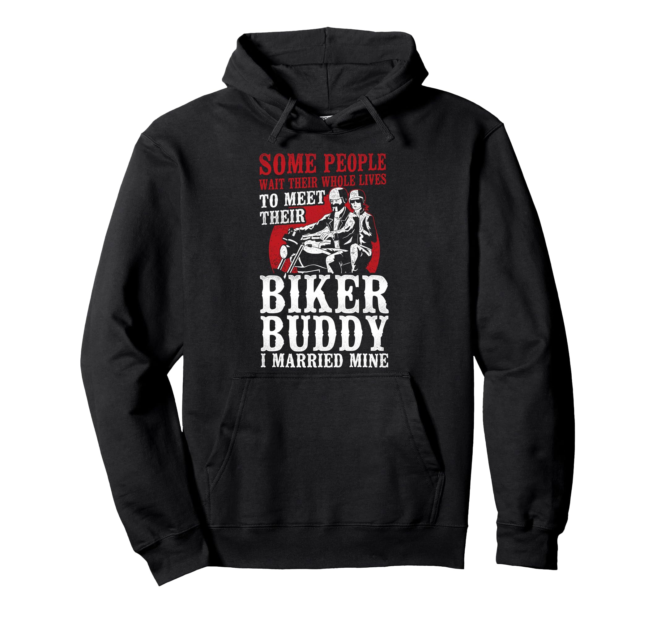 Motorcycle Biker Husband Wife Marriage Hoodie - Novelty Apparel Men Women - T-Shirt, Sweatshirt, Hoodie
