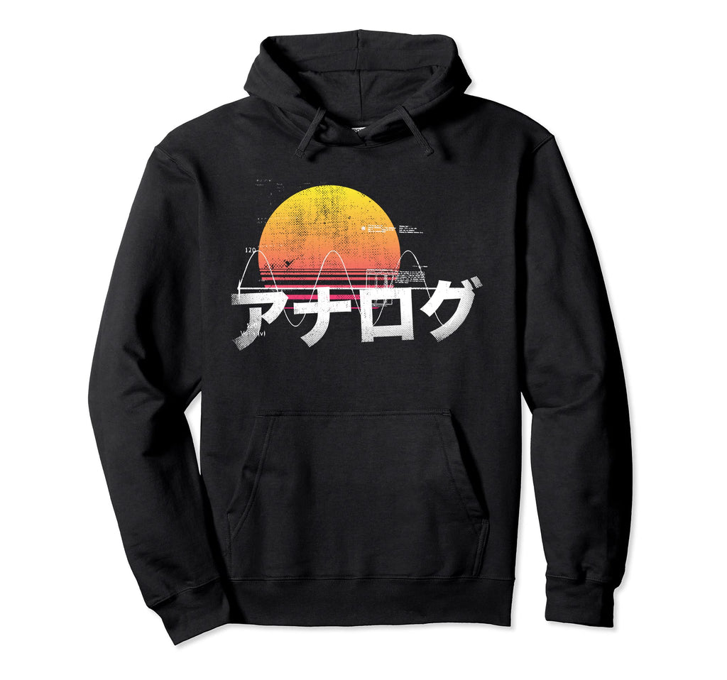 80S Japanese Vaporwave Synthwave Analog Hoodie - Graphic Print Men Women - T-Shirt, Sweatshirt, Hoodie
